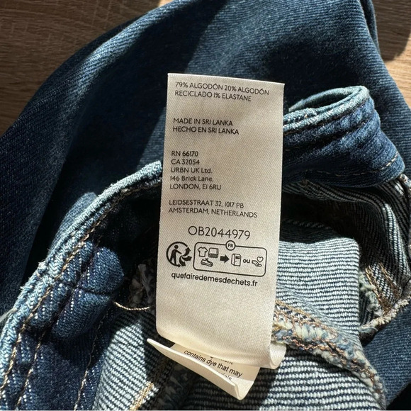 NWT Free People We The Free CRVY Nix Corset Jeans Slim Flare Slit Denim - Picture 7 of 14